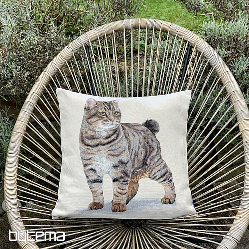 Housse de coussin tapisserie CHATON