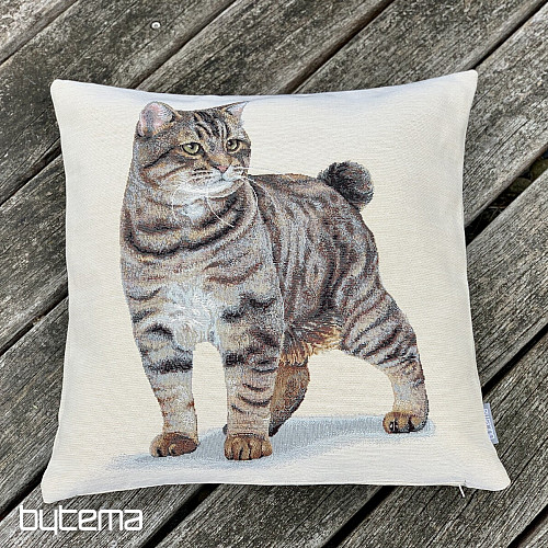 Housse de coussin tapisserie CHATON