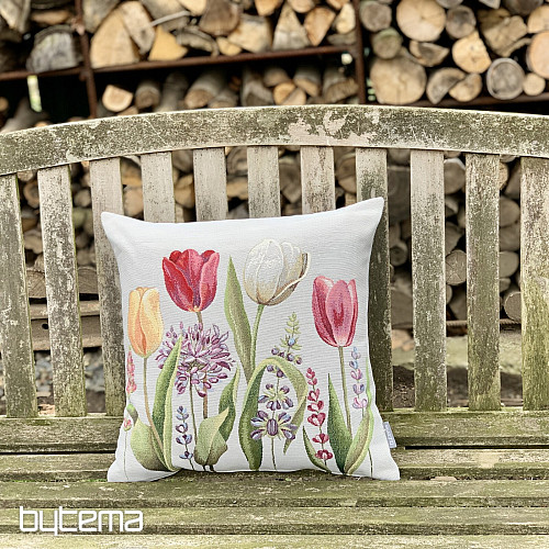 Housse de coussin tapisserie TULIPE PRINTEMPS III