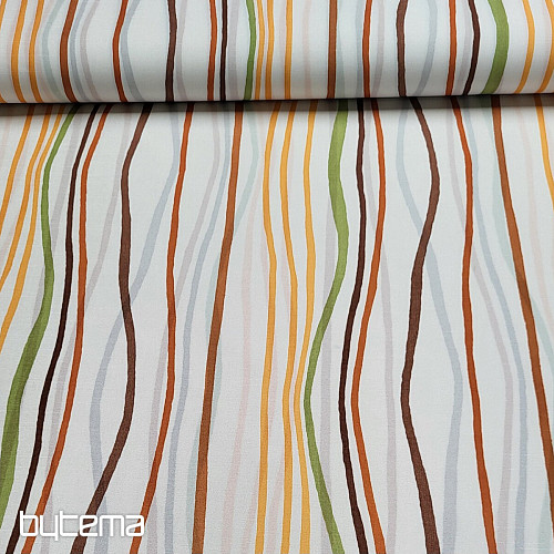 Tissu décoratif VISCONTI rayures colorées