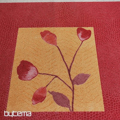 Tissu décoratif ROSE ROUGE