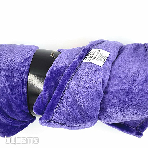 Couverture SLEEP WELL microfibre poils courts - violet