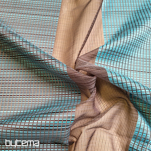 Tissu décoratif BRUN TURQUOISE STRIPE
