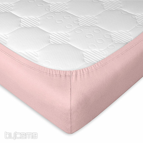 Drap de lit en jersey couleur POUDRE