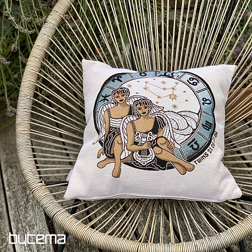 Housse de coussin tapisserie GÉMEAUX