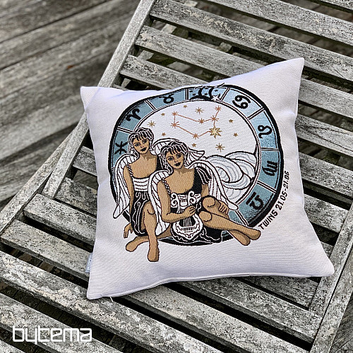 Housse de coussin tapisserie GÉMEAUX