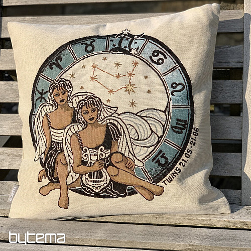 Housse de coussin tapisserie GÉMEAUX