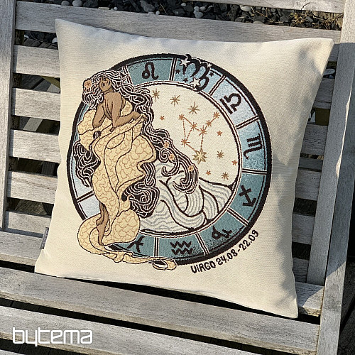 Housse de coussin tapisserie VIERGE
