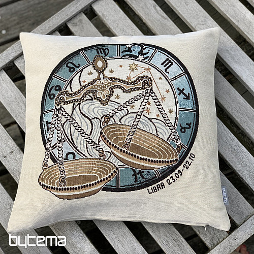 Housse de coussin tapisserie LIBRA
