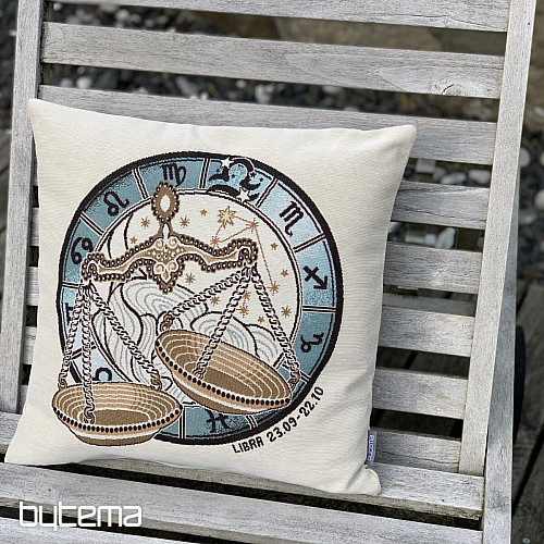 Housse de coussin tapisserie LIBRA