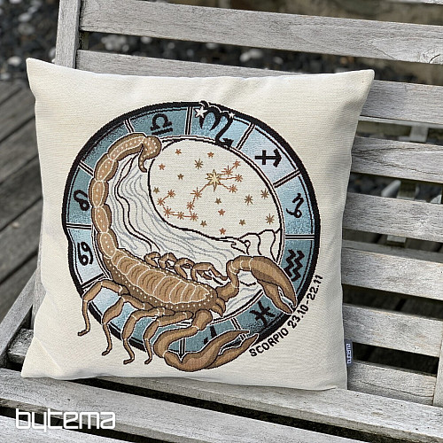 Housse de coussin tapisserie SCORPION