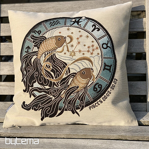 Housse de coussin tapisserie POISSON