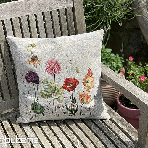 Housse de coussin tapisserie FLEURS DES PRÉS