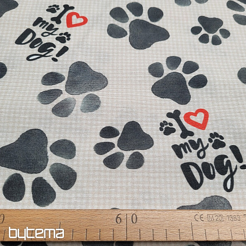 Tissu décoratif EMPREINTE DE CHIEN