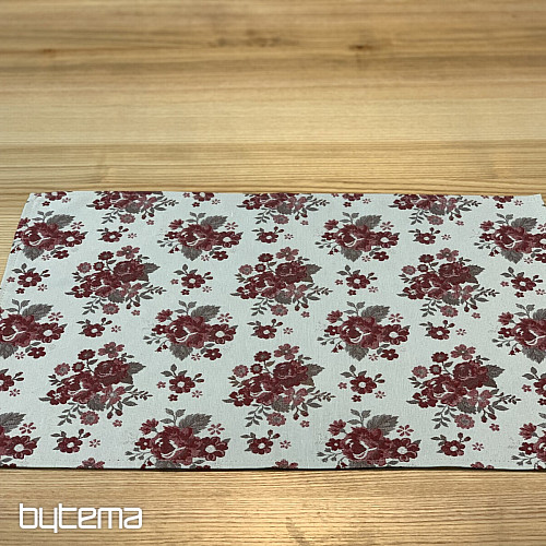 Nappe et châle TOSCANA VALERY FLEUR BORDO