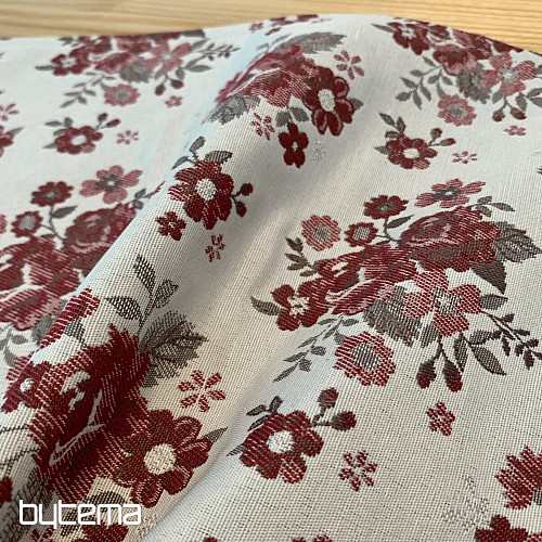 Nappe et châle TOSCANA VALERY FLEUR BORDO