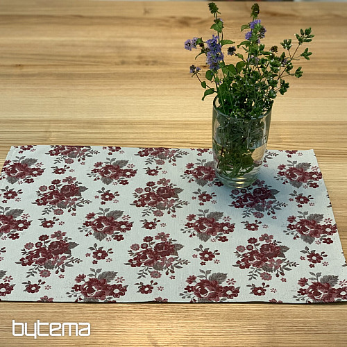 Nappe et châle TOSCANA VALERY FLEUR BORDO