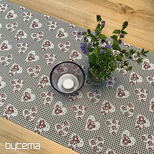 Nappe et châle TOSCANA VALERY 17 COEURS