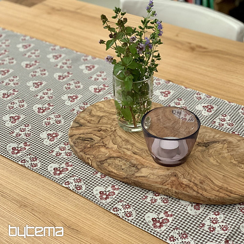 Nappe et châle TOSCANA VALERY 17 COEURS