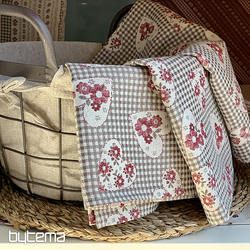 Nappe et châle TOSCANA VALERY 17 COEURS