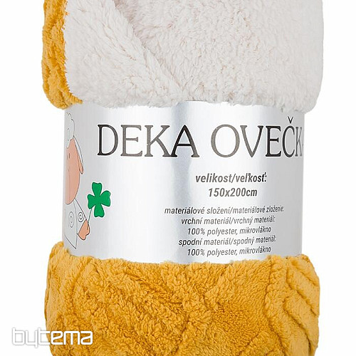 couverture Ovečka LINES OKROVÁ 150 x 200