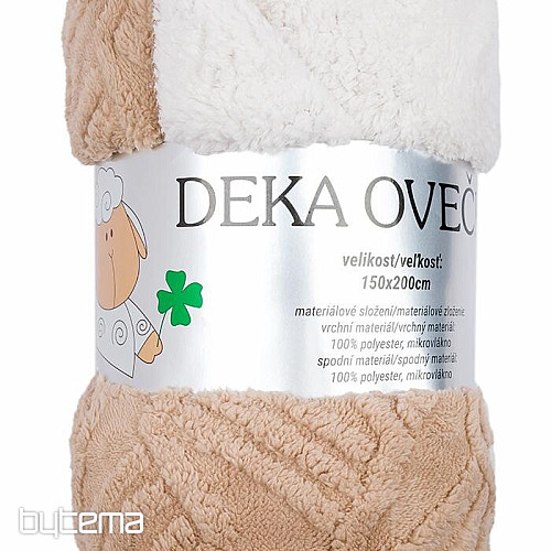 couverture Mouton LINKY CHOCOLAT 150 x 200