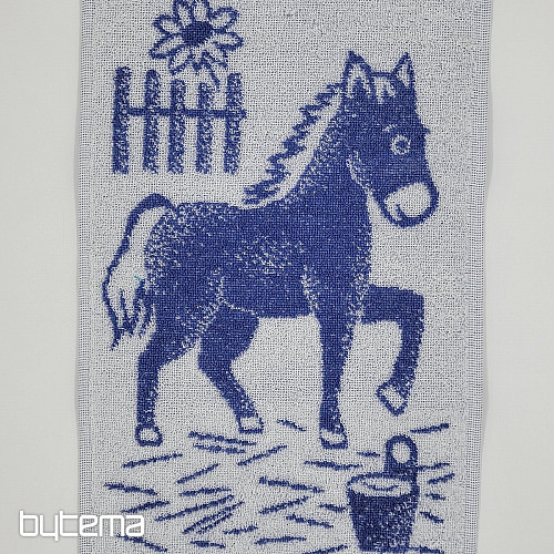 Serviette enfant CHEVAL - mélange de couleurs