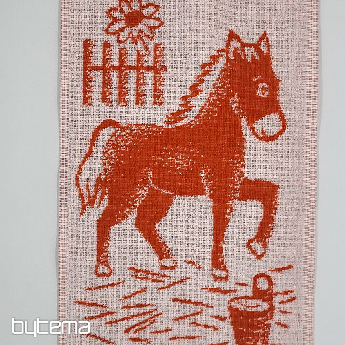 Serviette enfant CHEVAL - mélange de couleurs