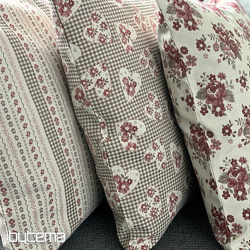 Housse de coussin TOSCANA RIGA STRIPE bordeaux