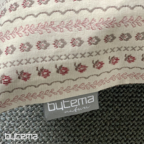 Housse de coussin TOSCANA RIGA STRIPE bordeaux