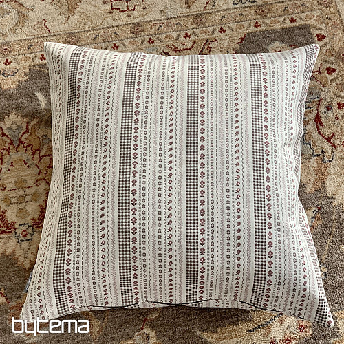 Housse de coussin TOSCANA RIGA STRIPE bordeaux