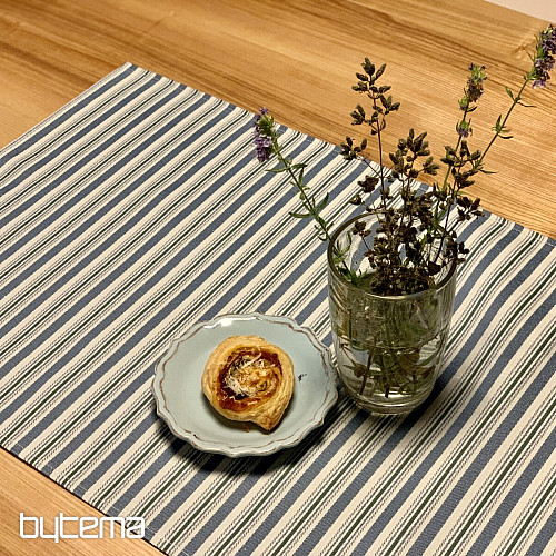 Nappe et écharpe TOSCANA VALERY MULTI STRIPE bleu