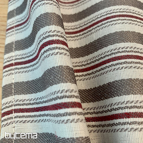 Nappe et écharpe TOSCANA VALERY MULTI STRIPE bordeaux