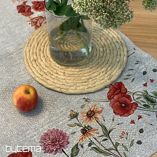 Nappe tapisserie et châle FLEURS DES PRÉS