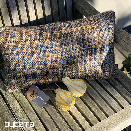 Coussin décoratif de luxe YARA BLEU