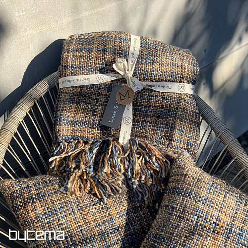 Plaid luxe YARA WOLF BROWN bleu