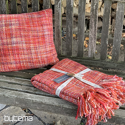 Plaid luxe YARA ROUGE rouge