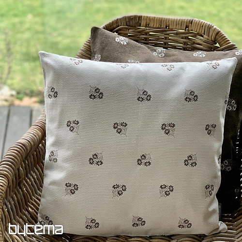 Revêtement décoratif FLEURS ALPINES jacquard BEIGE