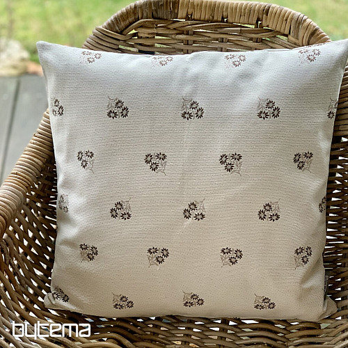 Revêtement décoratif FLEURS ALPINES jacquard BEIGE