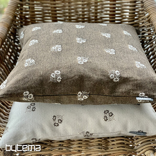 Revêtement décoratif FLEURS ALPINES jacquard BEIGE