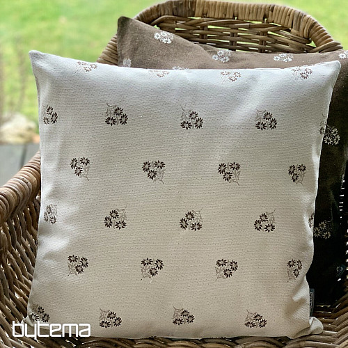 Revêtement décoratif FLEURS ALPINES jacquard BEIGE