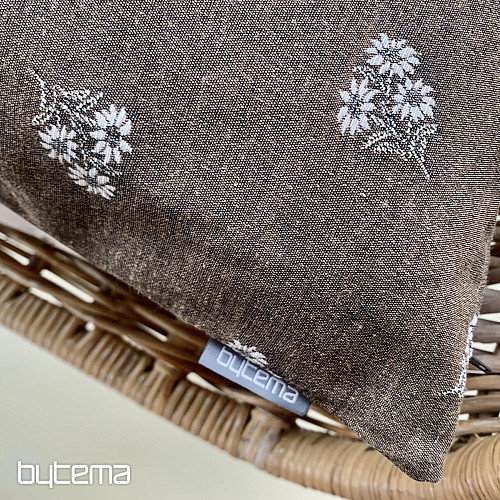 Revêtement décoratif FLEURS ALPINES jacquard MARRON