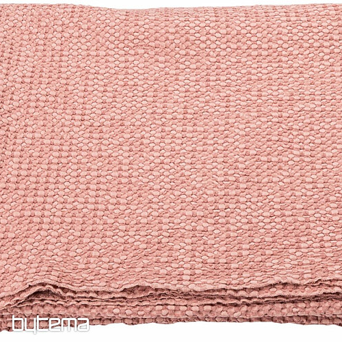 Couverture en coton VIGO VIEUX ROSE