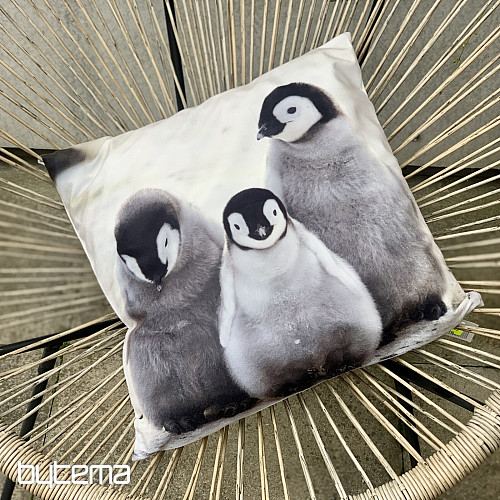 Housse de coussin décorative PINGOUINS