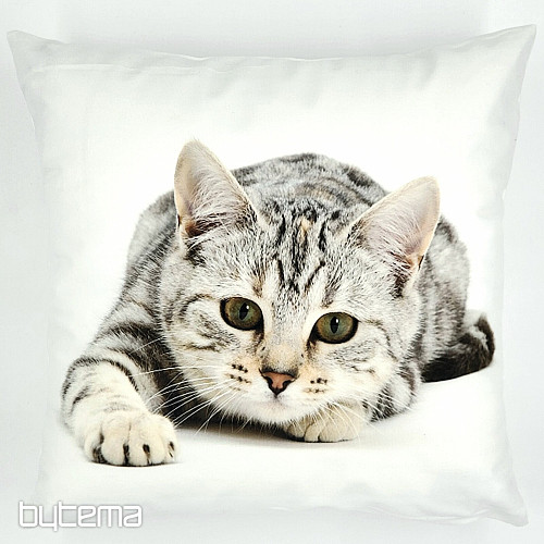 Housse de coussin déco CHAT Couché