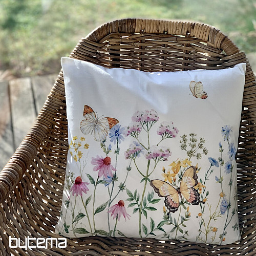 Housse de coussin déco PAPILLON PRAIRIE
