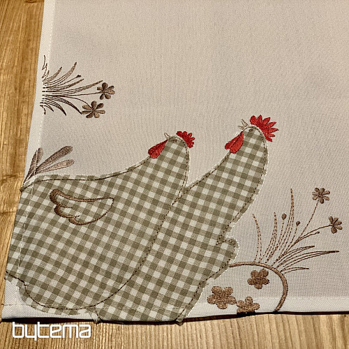 Nappe et écharpe brodées carreaux SLEPIČKA