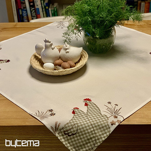 Nappe et écharpe brodées carreaux SLEPIČKA