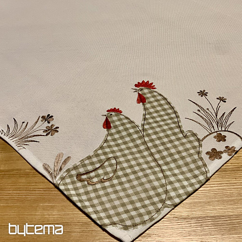 Nappe et écharpe brodées carreaux SLEPIČKA