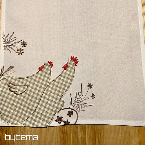 Nappe et écharpe brodées carreaux SLEPIČKA